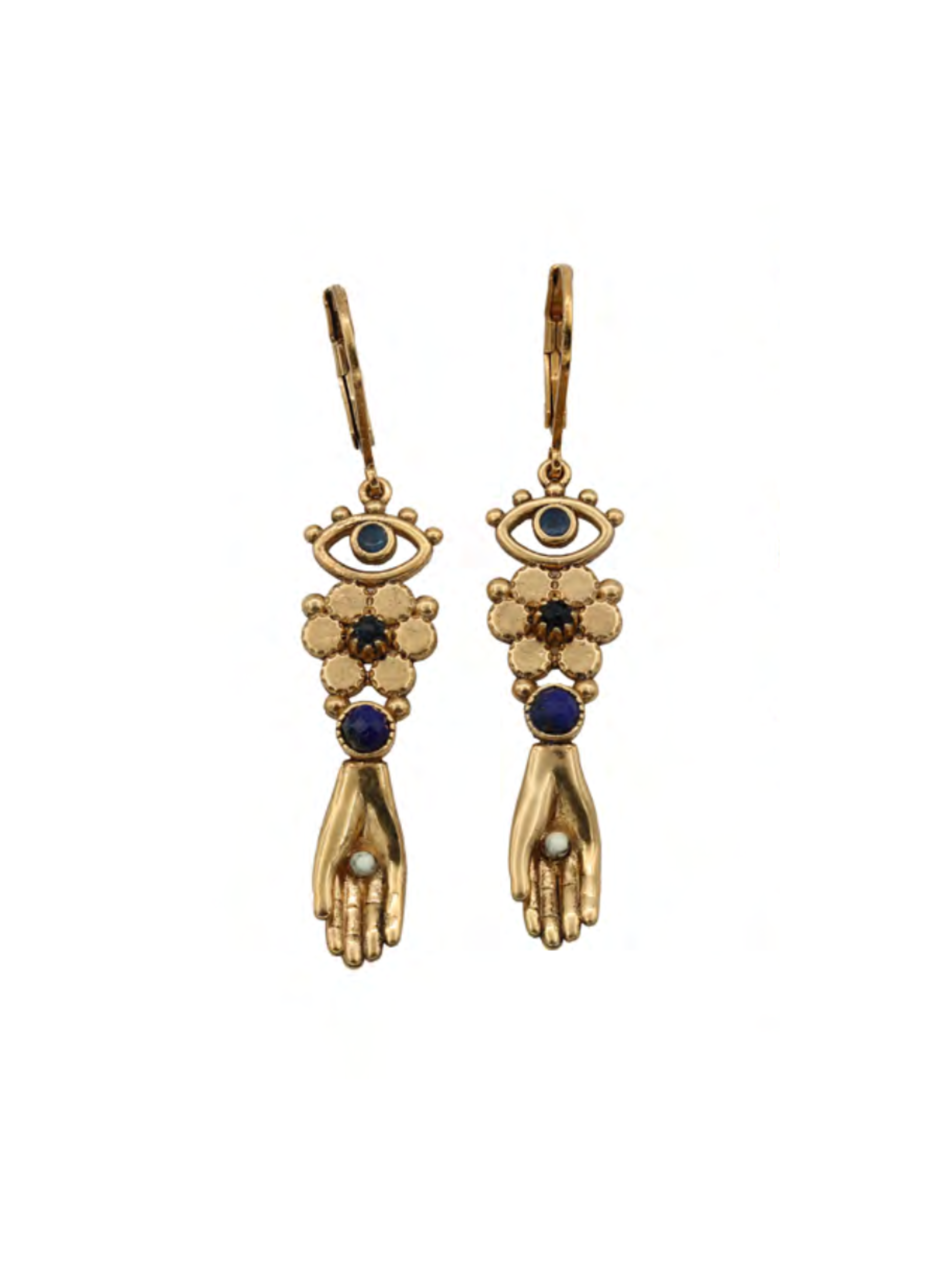 Серьги Sacha с цветком и рукой